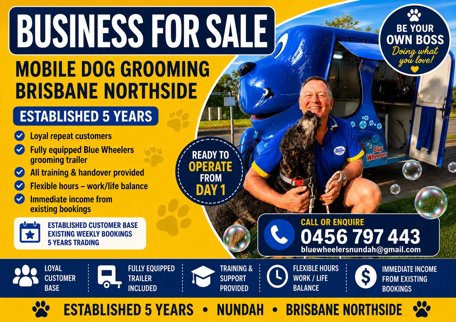 Mobile Dog Grooming Business for Sale — Brisbane Northside